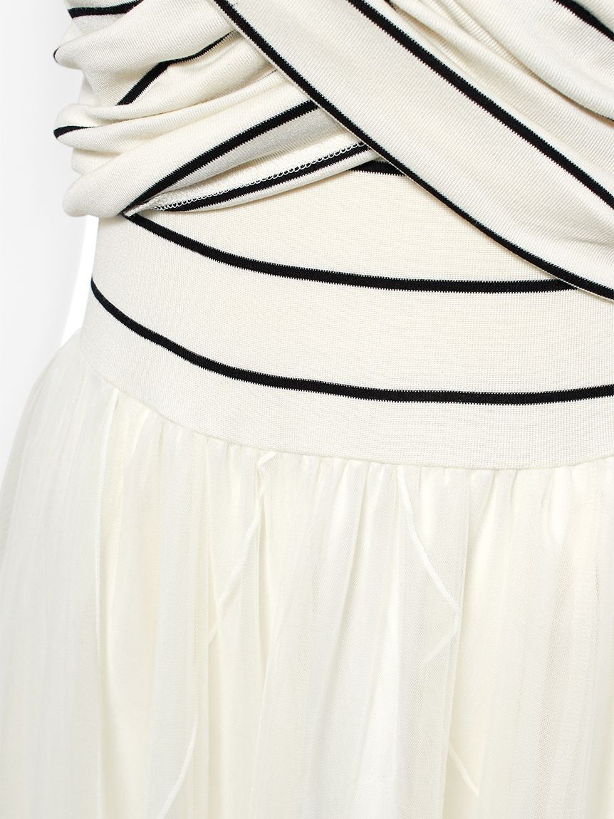 FRAY I.D「オフショルカットソーコンビチュールワンピース」|ワンピース|