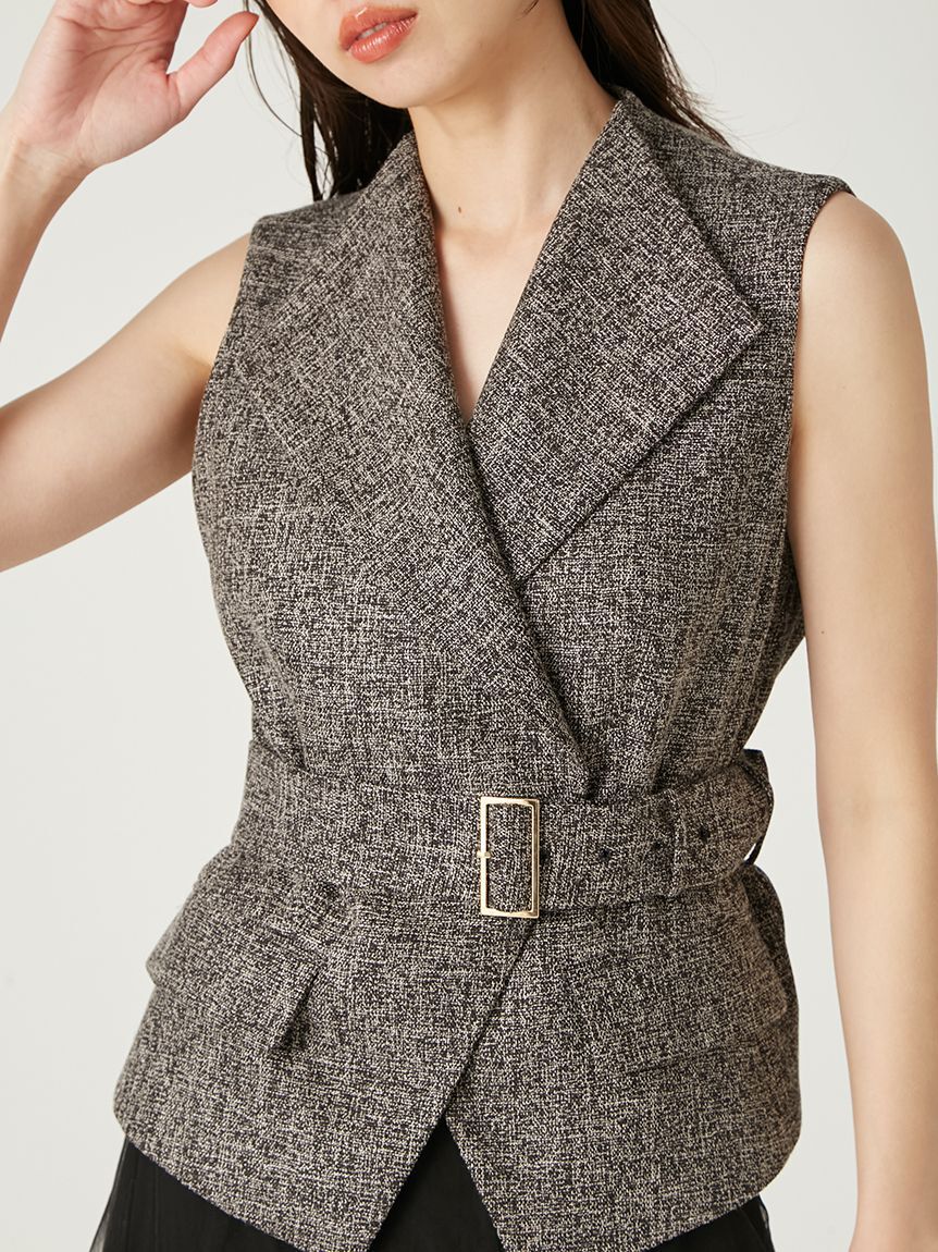 FRAY I.D「【00サイズ】ジレチュールスカートセットアップ」|ワンピース|