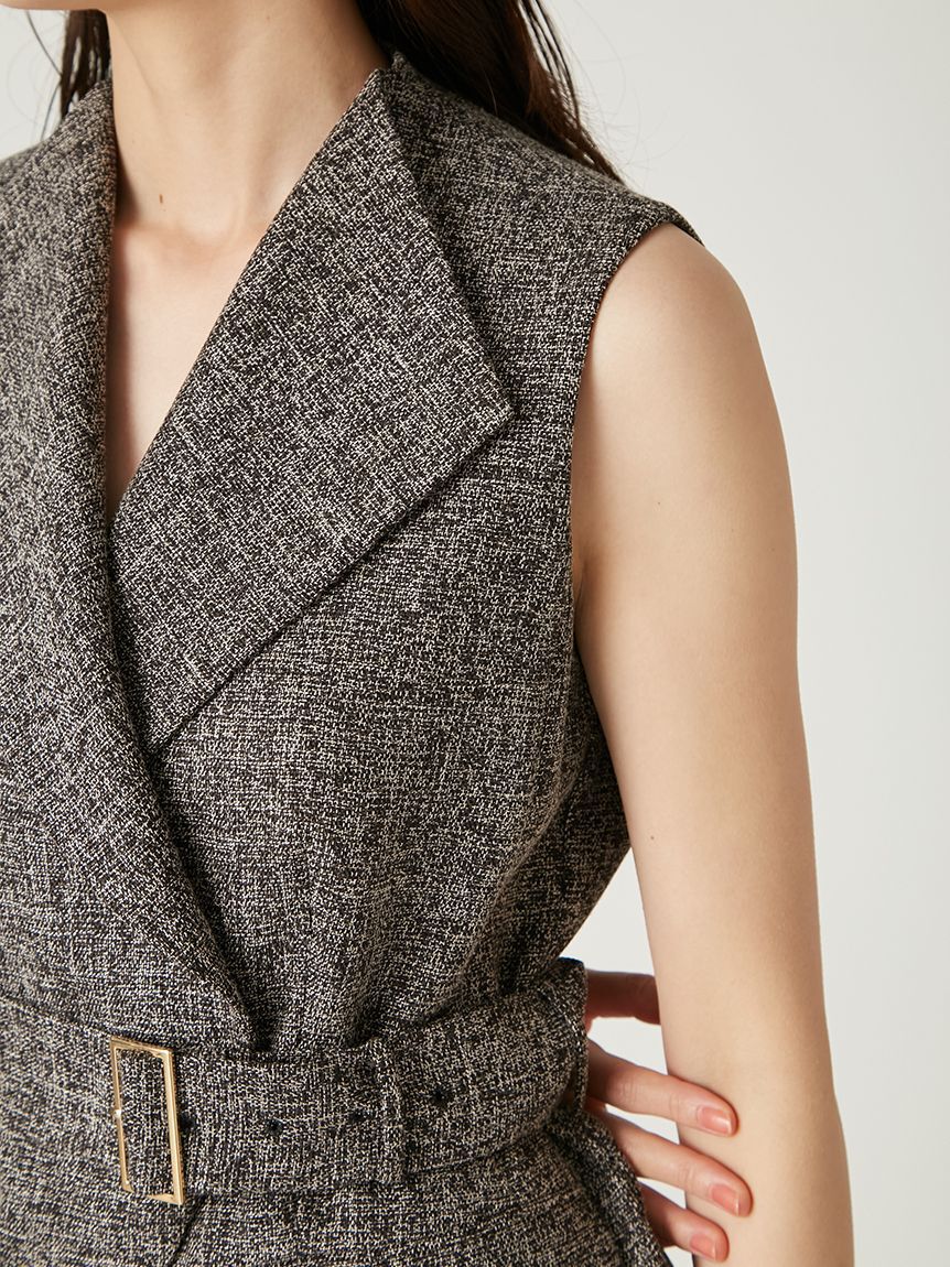 FRAY I.D「【00サイズ】ジレチュールスカートセットアップ」|ワンピース|