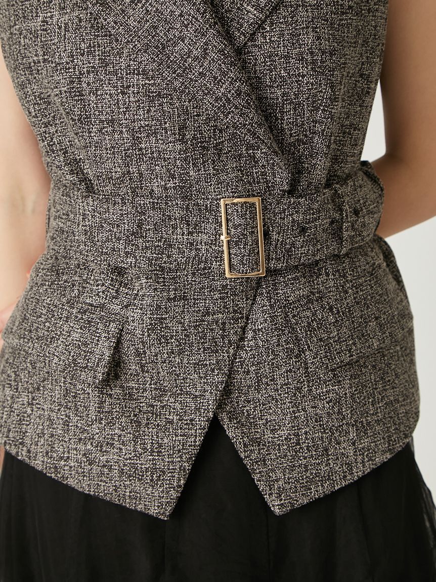 FRAY I.D「【00サイズ】ジレチュールスカートセットアップ」|ワンピース|