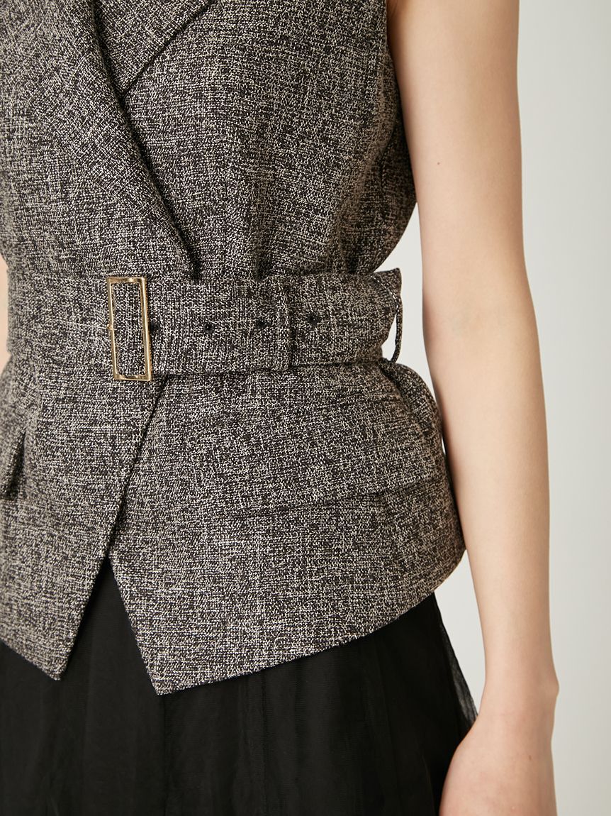 FRAY I.D「【00サイズ】ジレチュールスカートセットアップ」|ワンピース|