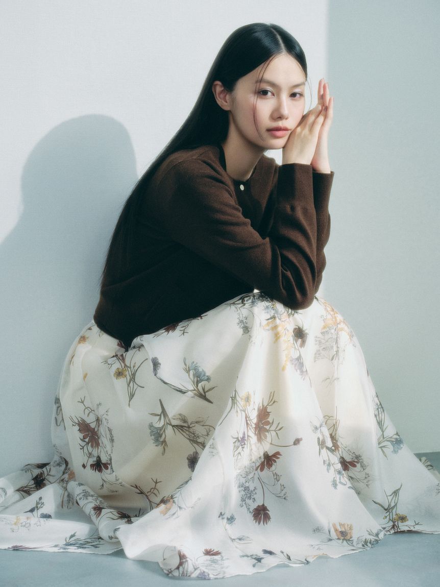 FRAY I.D「ボタニカルプリントシアータックスカート」|スカート|IVR