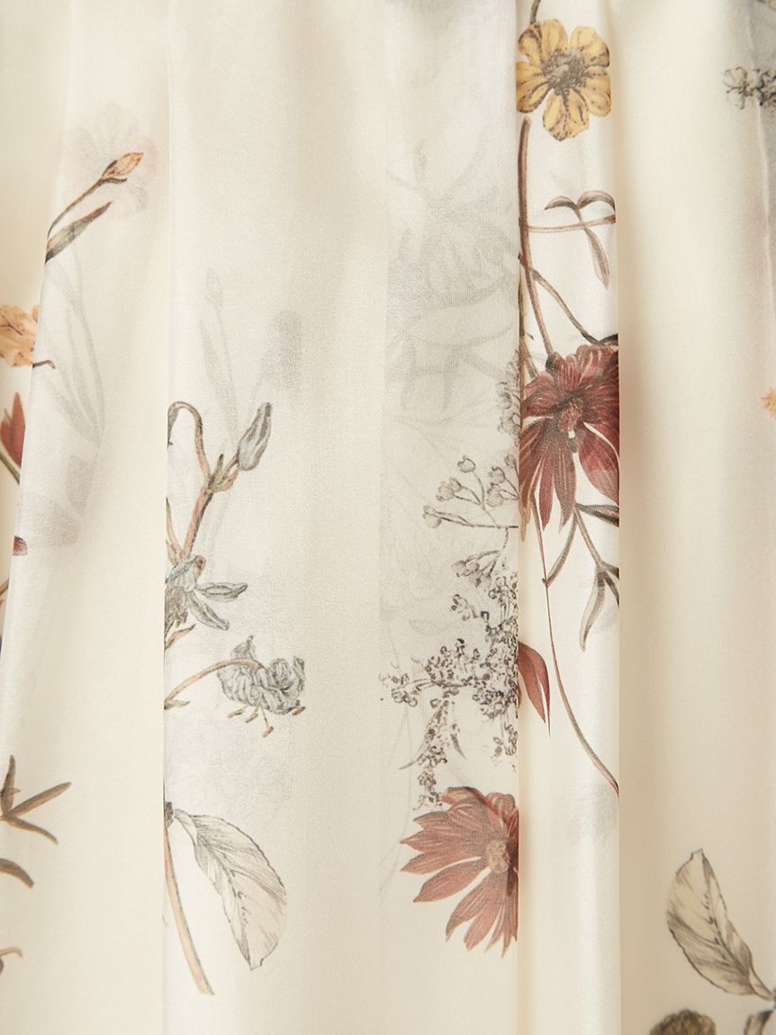 FRAY I.D「ボタニカルプリントシアータックスカート」|スカート|