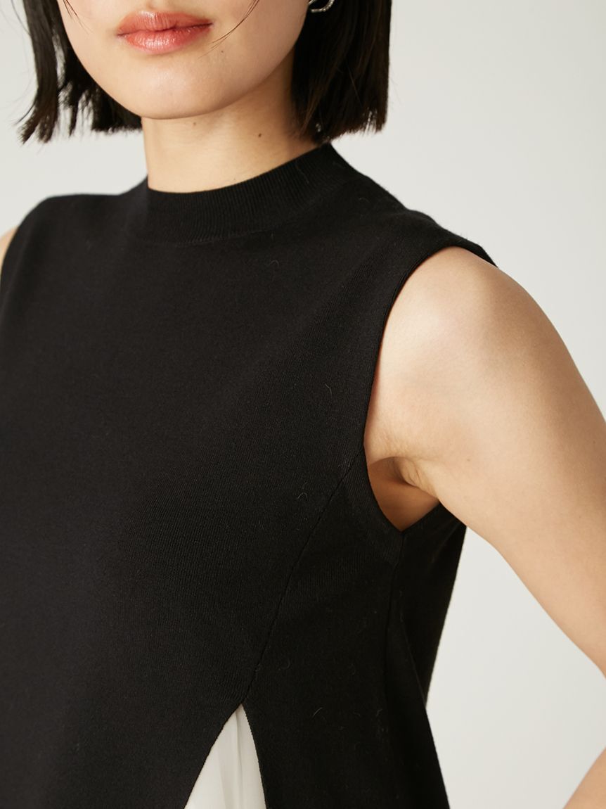 FRAY I.D「【WEB限定カラー】ラッフルフリルレイヤーニット」|ニット・セーター|