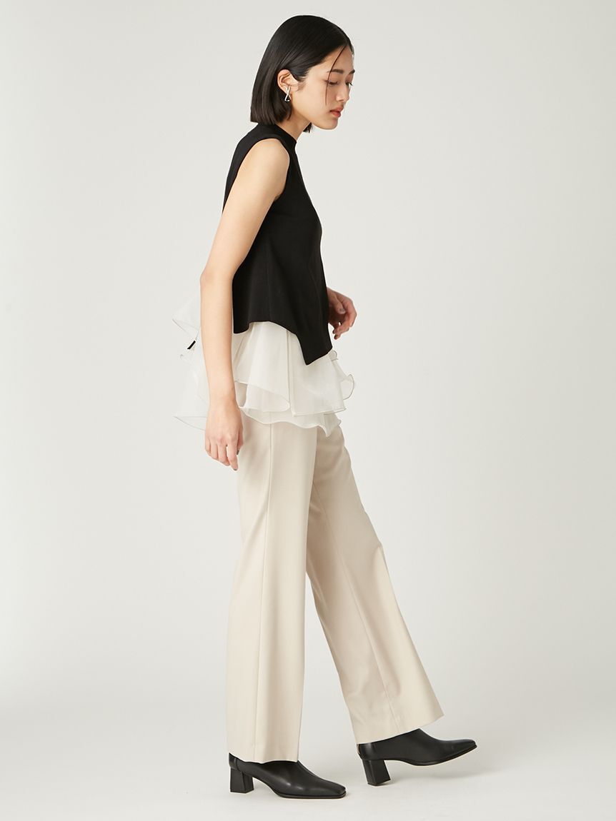 FRAY I.D「【WEB限定カラー】ラッフルフリルレイヤーニット」|ニット・セーター|