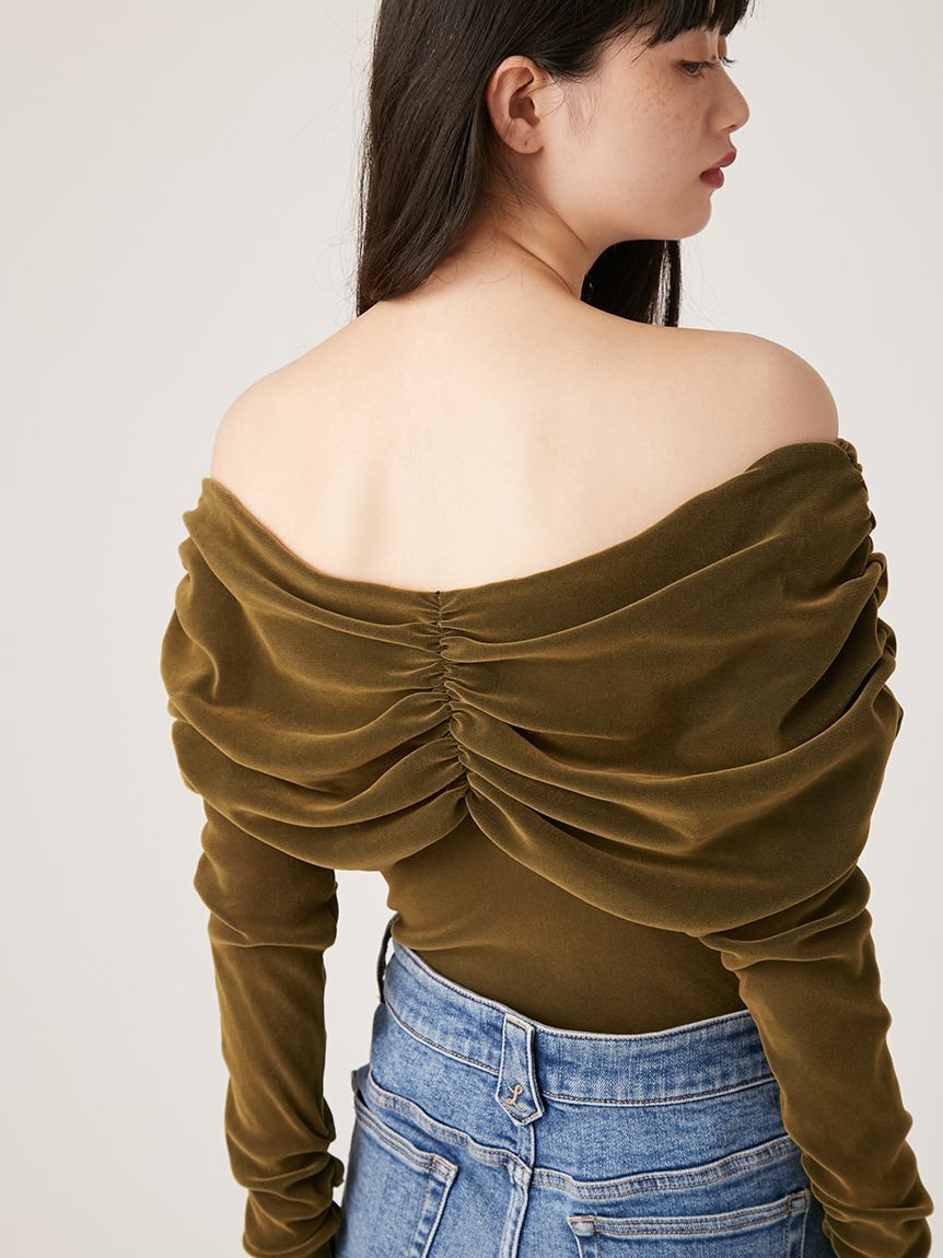 LILY BROWN Lingerie「【LILY BROWN Lingerie】カップインオフショルダーボディ」|Tシャツ・カットソー|