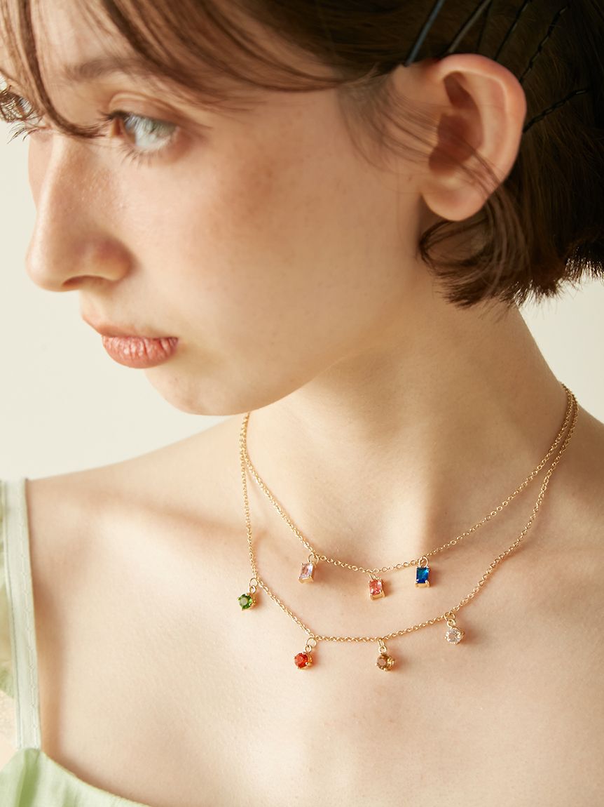 LILY BROWN「カラフルストーンネックレス」|ネックレス|