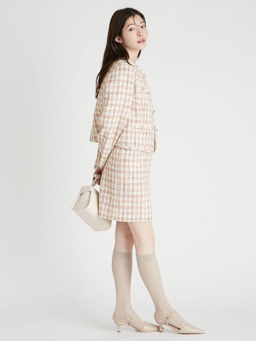 CELFORD「ハーフスリーブツイードミニワンピース」|ワンピース|