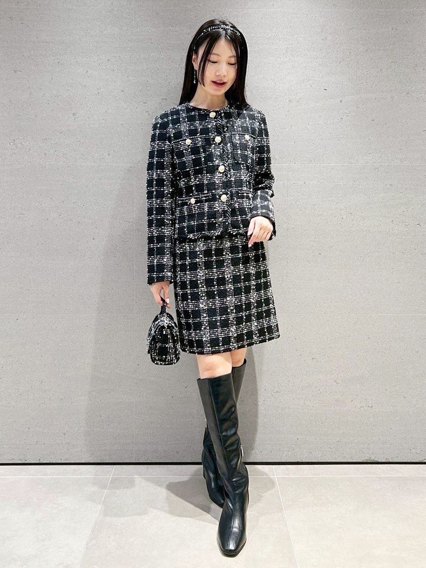 CELFORD「ハーフスリーブツイードミニワンピース」|ワンピース|