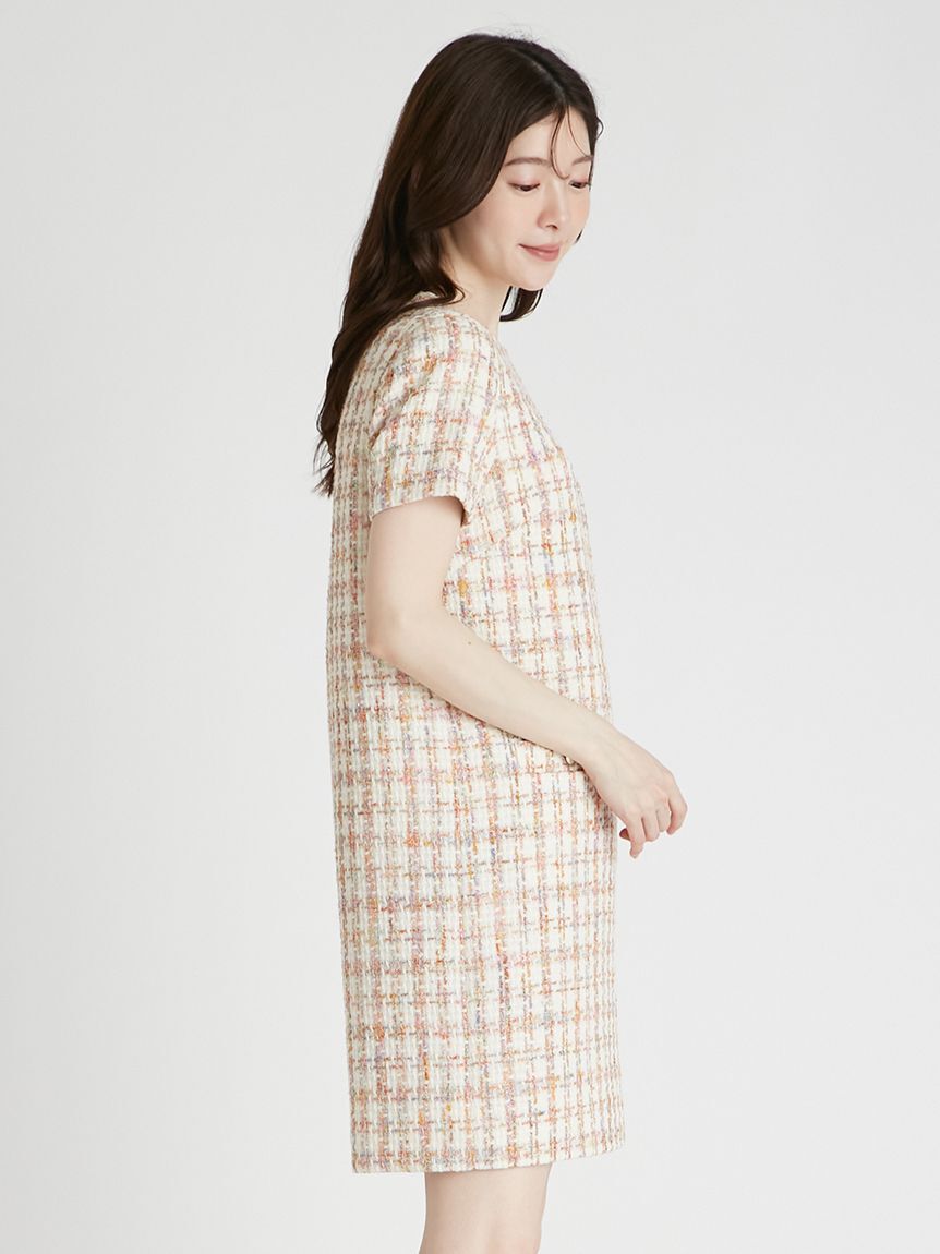 CELFORD「ハーフスリーブツイードミニワンピース」|ワンピース|