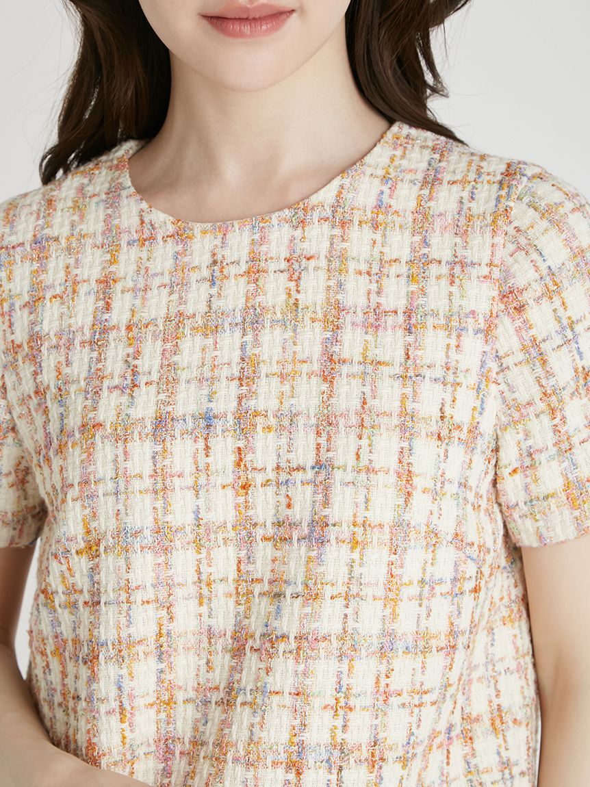 CELFORD「ハーフスリーブツイードミニワンピース」|ワンピース|