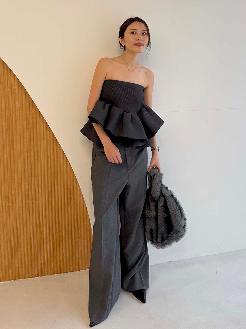 styling/「ラッフルニットベアトップ」|ベスト・ジレ|