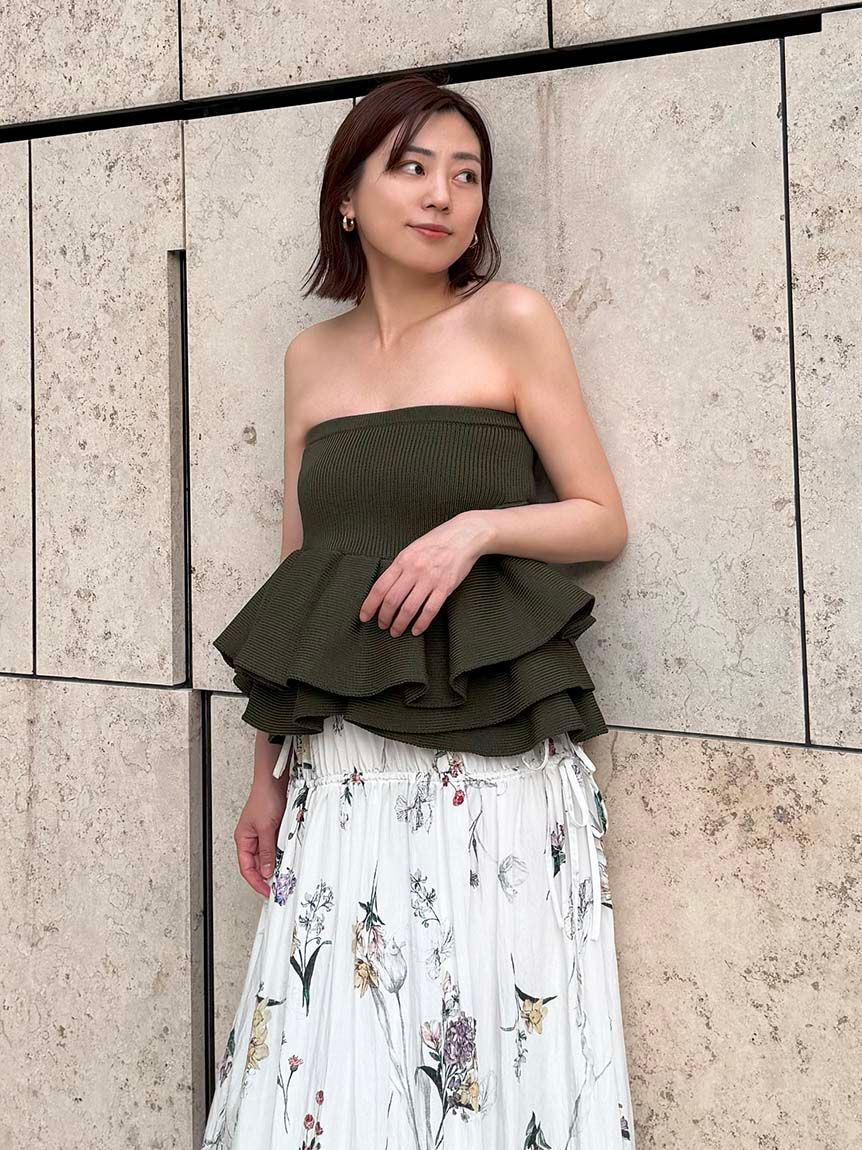 styling/「ラッフルニットベアトップ」|ベスト・ジレ|