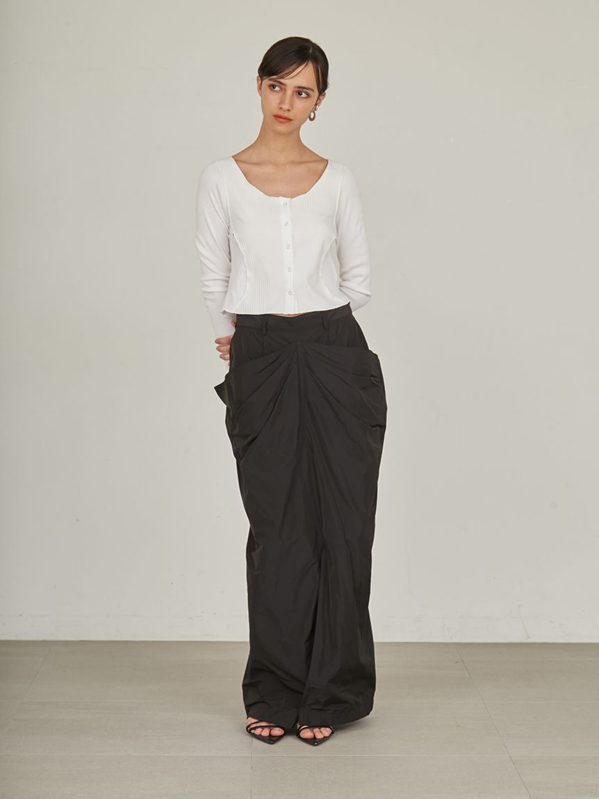 styling/「【セットアップ対応】レイヤードドレープスカート」|スカート|