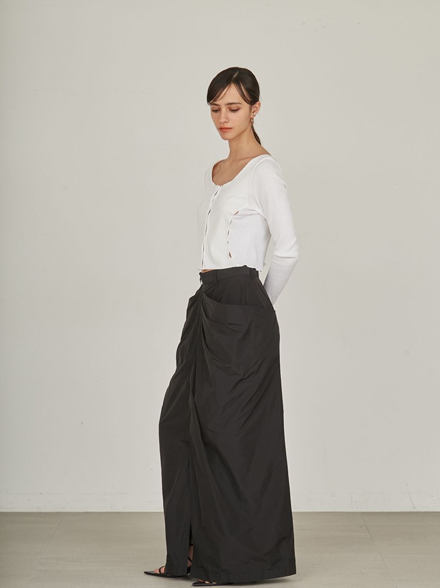 styling/「【セットアップ対応】レイヤードドレープスカート」|スカート|