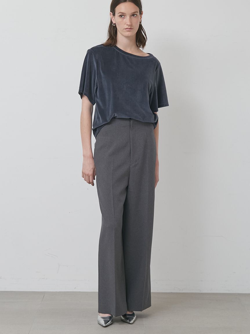 styling/「【WEB限定カラーあり】【セットアップ対応】アシンメトリーベロアトップス」|Tシャツ・カットソー|