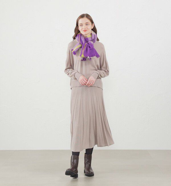 MACKINTOSH PHILOSOPHY「ウォッシャブルカシミヤカラーブロックストール」|ストール|