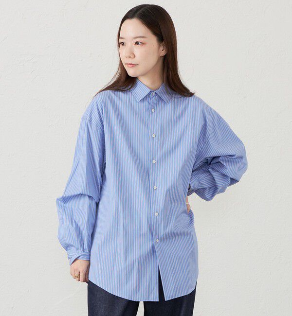 MACKINTOSH PHILOSOPHY「GREY LABEL 【THOMAS MASON】レギュラーカラーシャツ」|シャツ・ブラウス|ブルーストライプ