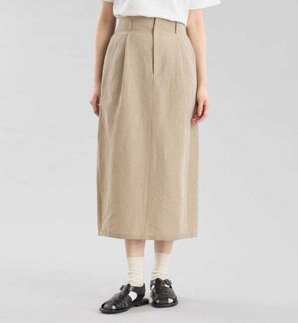 MACKINTOSH PHILOSOPHY「GREY LABEL リネンナイロンスカート」|スカート|ベージュ