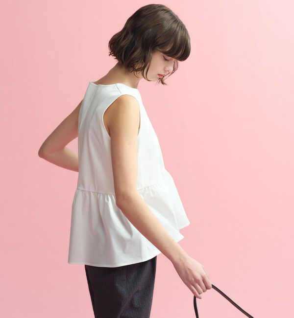 MACKINTOSH PHILOSOPHY「ノースリーブペプラムブラウス」|Tシャツ・カットソー|オフホワイト