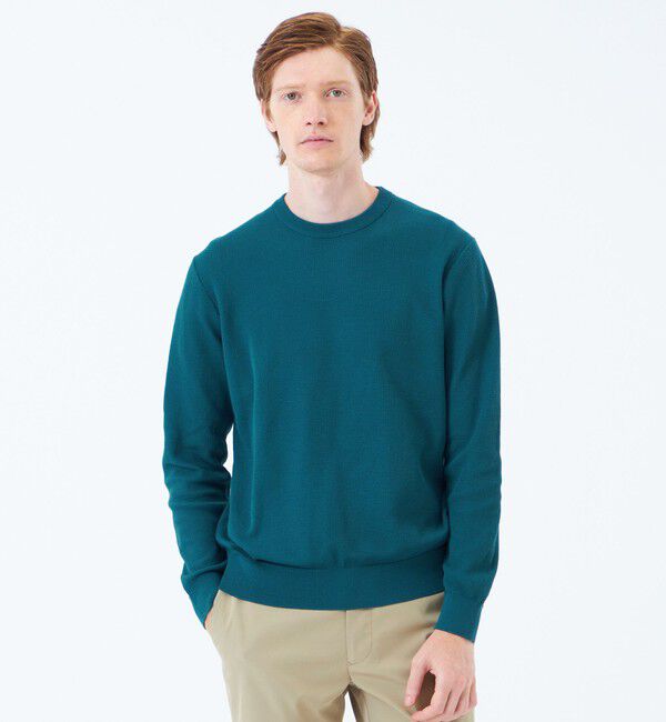 MACKINTOSH PHILOSOPHY「14G カノコ風ジャカード クルーネックニット」|ニット・セーター|グリーン