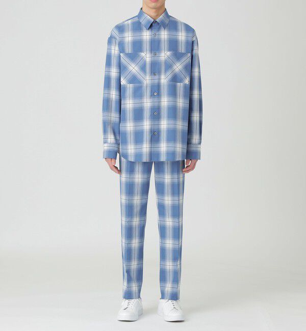  「オンブレチェック イージースラックス」|スラックス|