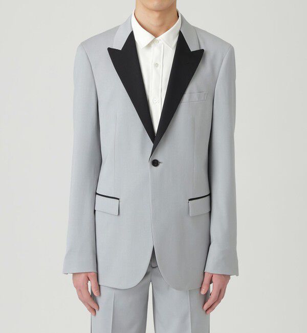  「サテンコンビ ピークドジャケット」|テーラードジャケット|