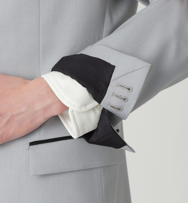  「サテンコンビ ピークドジャケット」|テーラードジャケット|