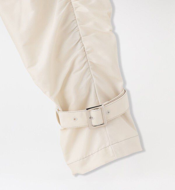  「ギャザースリーブオーバーコート」|ステンカラーコート|