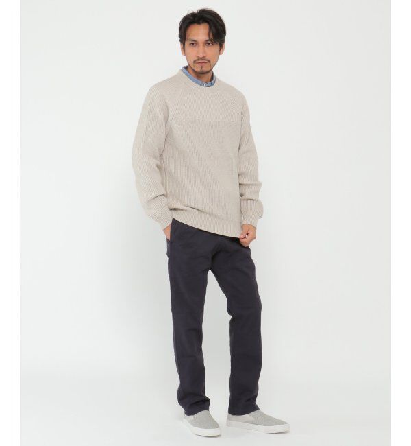 ikka「抗菌アゼクルーネックニット」|プルオーバー|