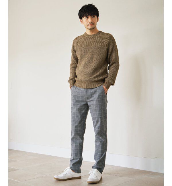 ikka「抗菌アゼクルーネックニット」|プルオーバー|