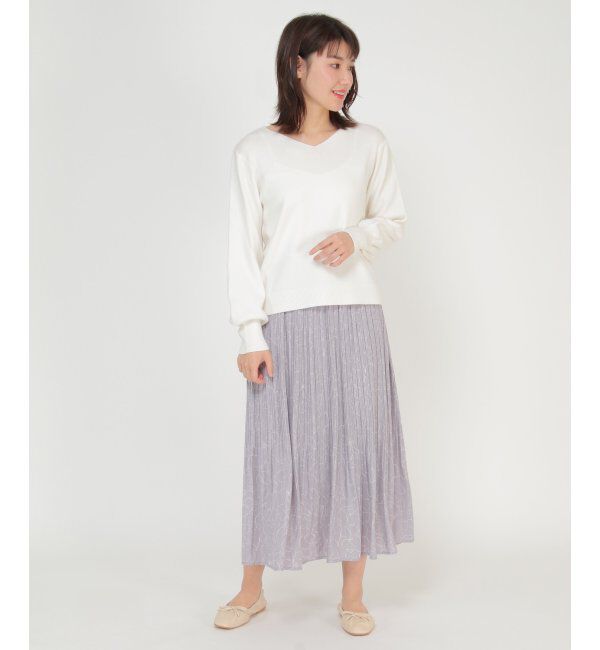 ikka「【ヒルナンデス紹介商品】割繊(かっせん)消しプリーツスカート」|スカート|