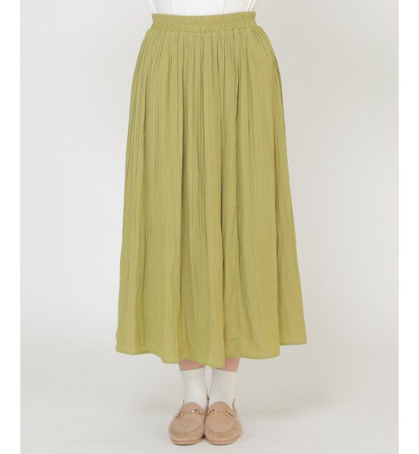 ikka「【ヒルナンデス紹介商品】割繊(かっせん)消しプリーツスカート」|スカート|