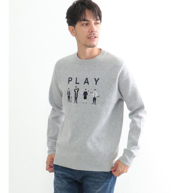 ikka「【洗濯機で洗える】Wジャガードニット-PLAY」|プルオーバー|