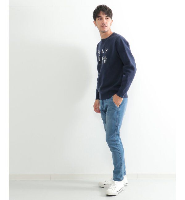 ikka「【洗濯機で洗える】Wジャガードニット-PLAY」|プルオーバー|