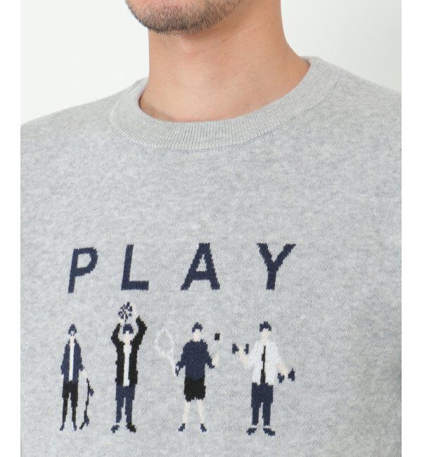 ikka「【洗濯機で洗える】Wジャガードニット-PLAY」|プルオーバー|