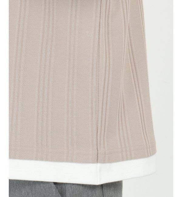 ikka「ランダムジャガードフェイクベストロンT」|Tシャツ・カットソー|