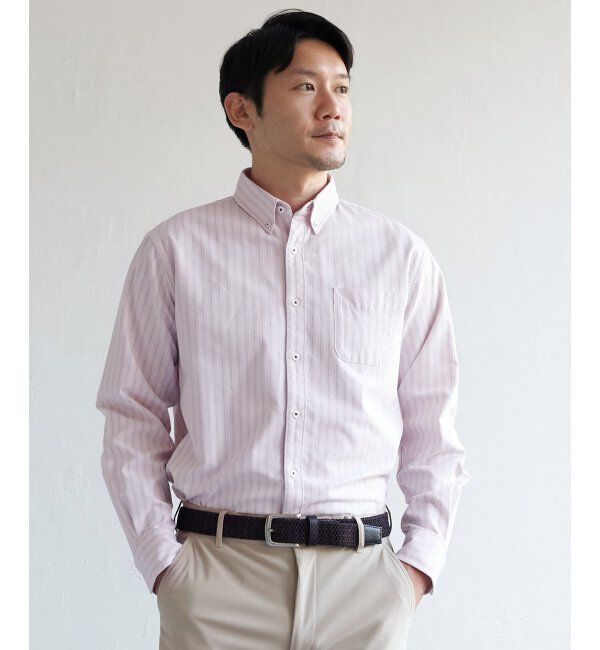 ikka「イージーケアオックスボタンダウンシャツ」|シャツ・ブラウス|ピンク