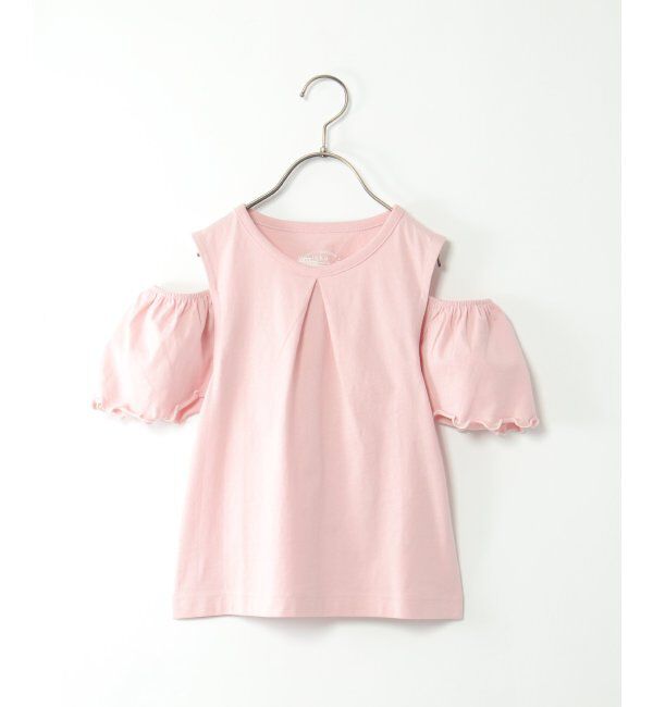 ikka kids「USAコットン メロー肩開きTシャツ（120~160cm）」|Tシャツ・カットソー|