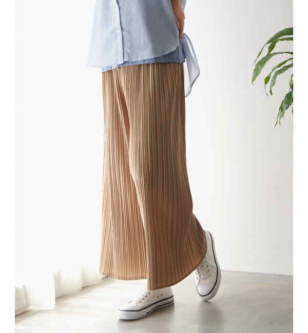 ikka「さらっとプリーツワイドパンツ」|その他|