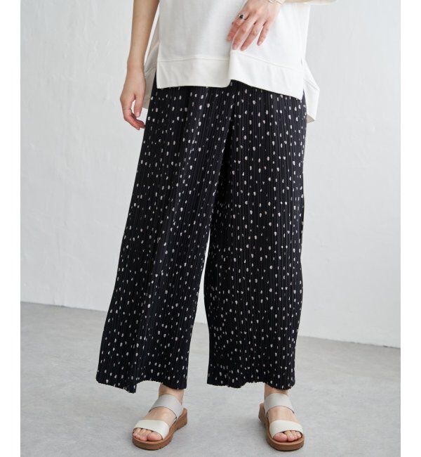 ikka「さらっとプリーツワイドパンツ」|その他|