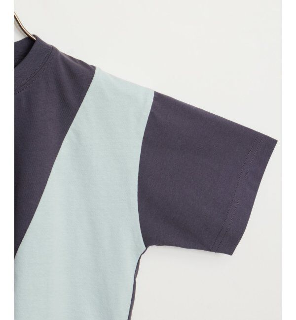 ikka kids「USAコットン 斜め切り替えTシャツ（120~160cm）」|Tシャツ・カットソー|