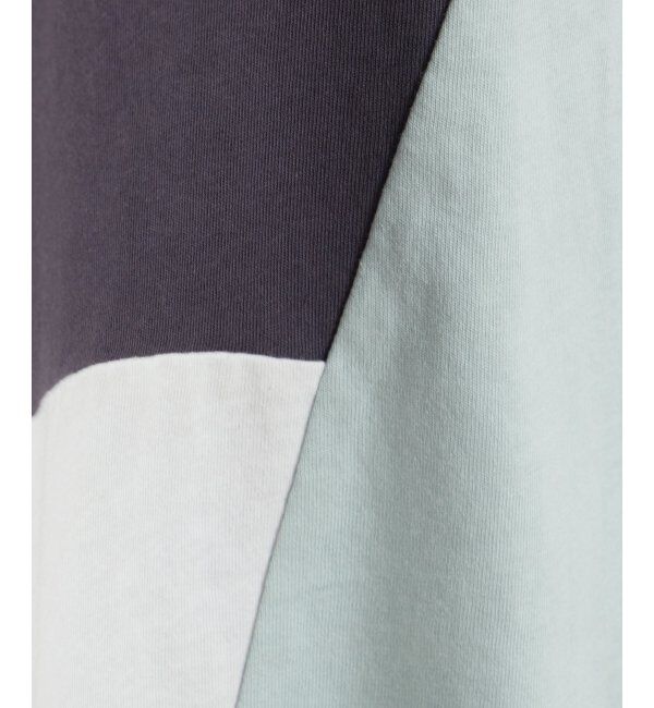 ikka kids「USAコットン 斜め切り替えTシャツ（120~160cm）」|Tシャツ・カットソー|