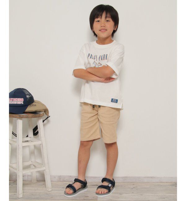 ikka kids「USAコットン サーフテイストプリントTシャツ（120~160cm）」|Tシャツ・カットソー|