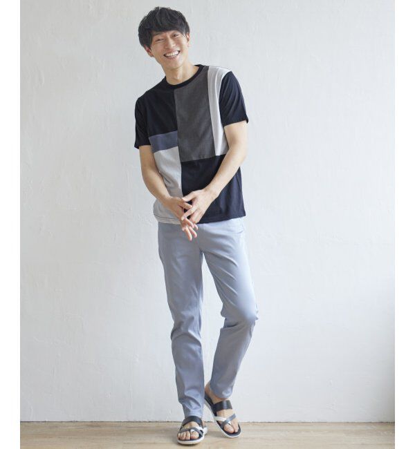 ikka「TRツイル切り替えTシャツ」|Tシャツ・カットソー|