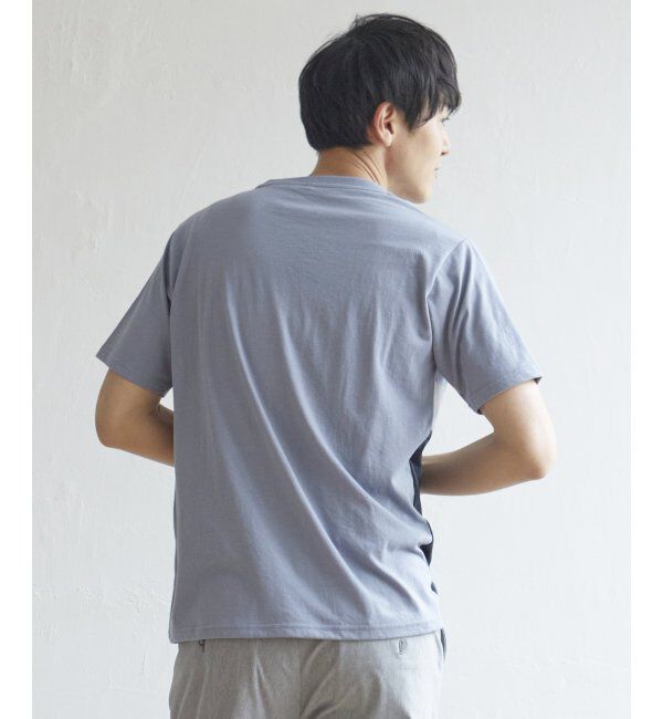 ikka「TRツイル切り替えTシャツ」|Tシャツ・カットソー|