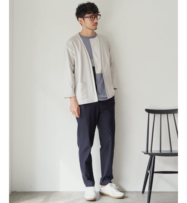 ikka「TRツイル切り替えTシャツ」|Tシャツ・カットソー|