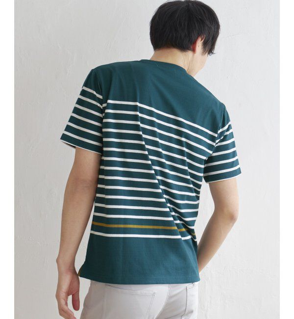 ikka「ボルテックスパネルボーダーＴ」|Tシャツ・カットソー|