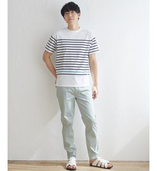 ikka「ボルテックスパネルボーダーＴ」|Tシャツ・カットソー|