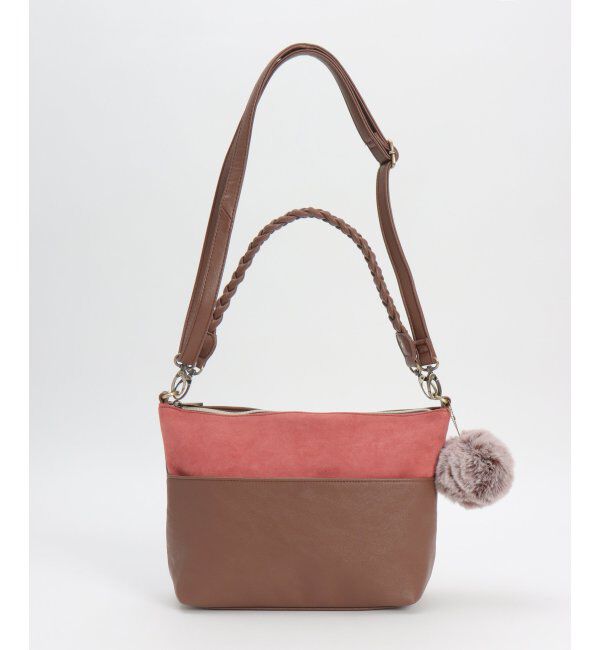 ikka「2WAYバイカラーダブルフェイスショルダーバッグ」|その他|オレンジ